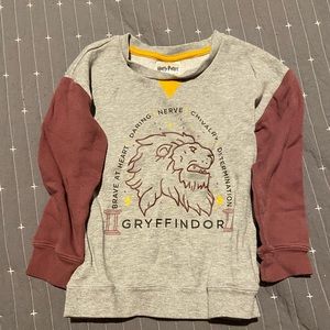 Warner Bros. Kids Gryffindor Colorblock Sweatshirt - Gray & Maroon